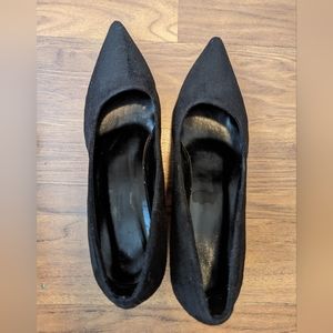 Suede high heels
